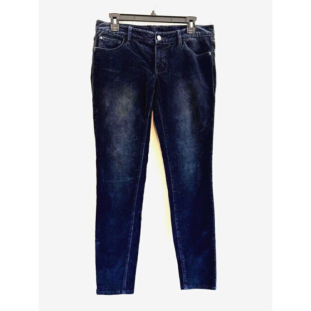 Armani Exchange Velvet Jeans Women's Size 6 Work Minimal Travel Blue Skinny